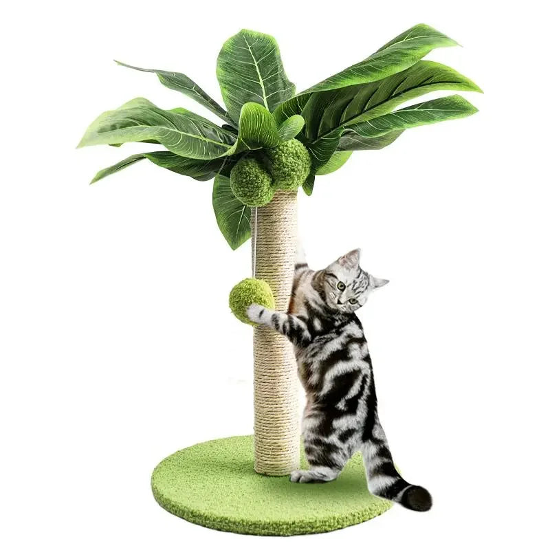 Cat Scratching Post - Cute Green Leaves Cat Scratching Posts 