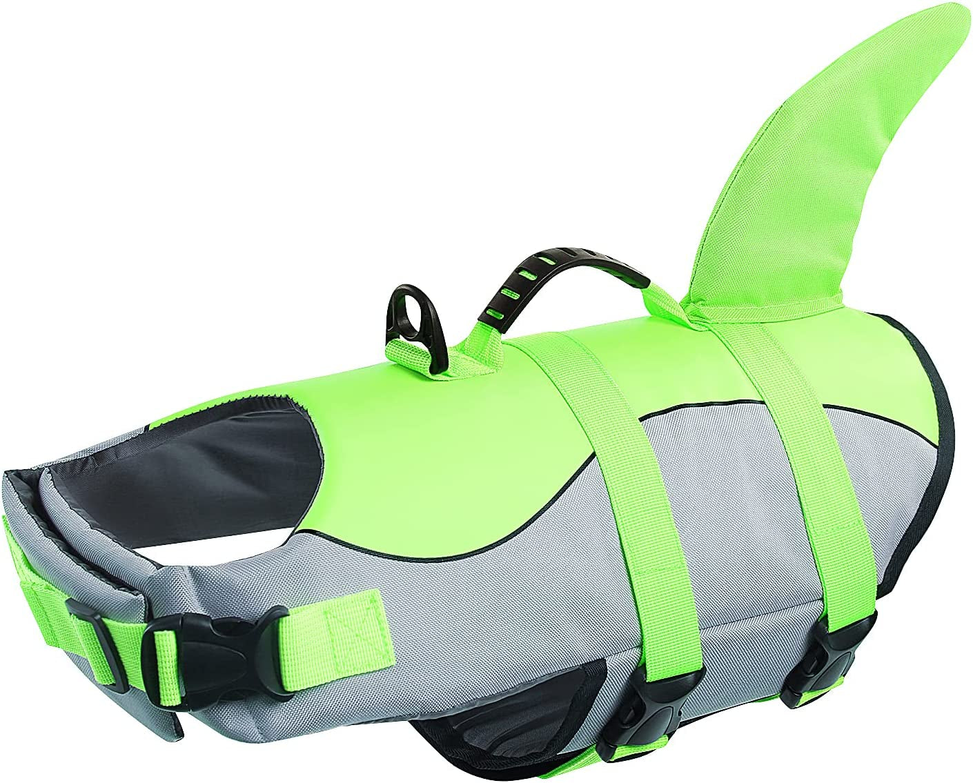 Dog Life Jacket Ripstop Dog Safety Vest Adjustable Preserver with High Buoyancy and Durable Rescue Handle for Small,Medium,Large Dogs